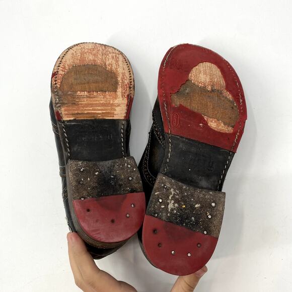 Bed Stu Black 10 Corsico Cobbler Series Leather Wingtip Shoes - Picture 6 of 7